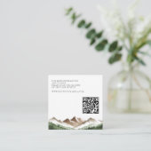 Minimal Mountains Foto QR-code Informatiekaartje (Staand voorkant)