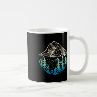 Minimal Mountains Geometry Outdoor Hiking  Koffiemok