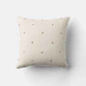 Minimal Mushroom Pattern Pillow – Light Background Kussen (Achterkant)
