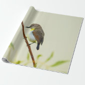 Minimal Nature Bird Wrapping Paper Cadeaupapier (Uitgerold)