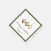 Minimal Neutral Christmas Tree Personalized Napkin Servet (Hoek)