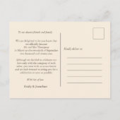 Minimal Nous Eloped Faire-part photo Crème Brown (Dos)