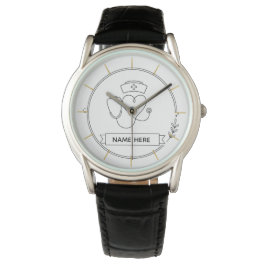 Minimal Nurse Watch Personalized Healthcare Gift Horloge