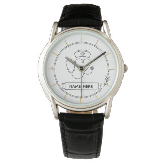 Minimal Nurse Watch Personalized Healthcare Gift Horloge