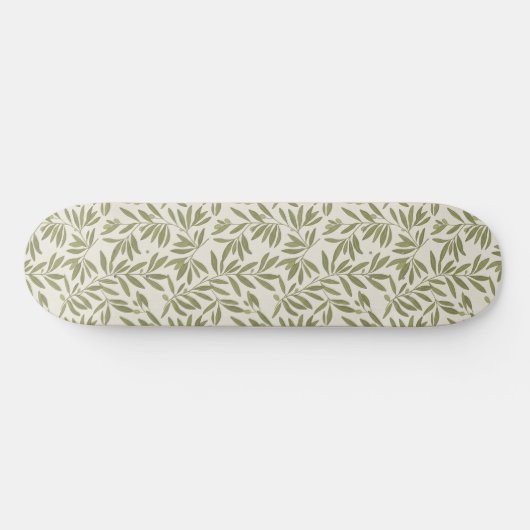 Minimal Olive Branch Pattern Skateboard (Horizontaal)
