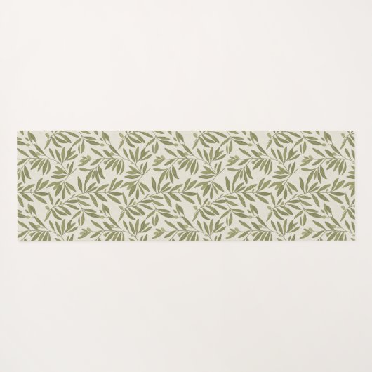 Minimal Olive Branch Pattern Yogamat (Achterkant (horizontaal))