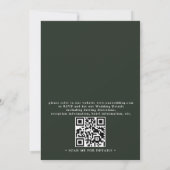 Minimal Palm Tree Tropical Beach QR Code Wedding Kaart (Achterkant)