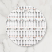 Minimal Panda Arrow Neutral Baby Shower Bedankjes Labels (Achterkant)