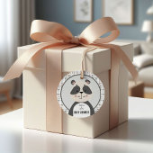 Minimal Panda Arrow Neutral Baby Shower Bedankjes Labels