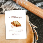 Minimal Paris Bakery Pastry Croissant Baby shower Bedankkaart