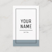 Minimal Pastel Blue Border modern en eenvoudig Visitekaartje (Voorkant)
