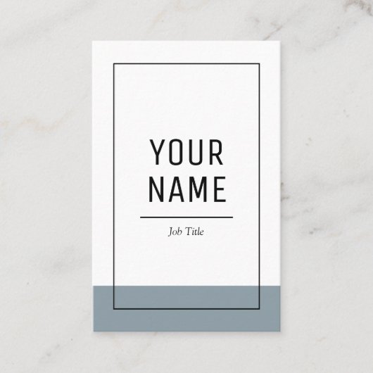 Minimal Pastel Blue Border modern en eenvoudig Visitekaartje (Voorkant)