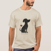 Minimal Pawline Design - Dog Lover Graphic T-shirt (Voorkant)