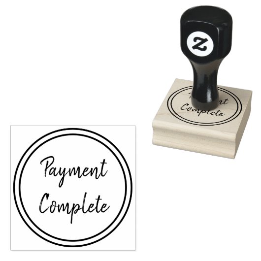Minimal "Payment Complete"  Rubberstempel (Gestempeld)