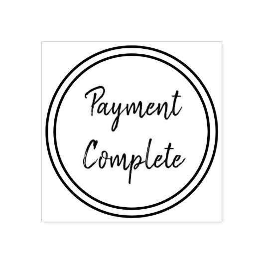 Minimal "Payment Complete"  Rubberstempel (Afrduk)