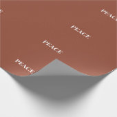 Minimal PEACE | Terracotta Holiday Cadeaupapier (Hoek)