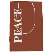 Minimal PEACE | Terracotta Holiday Medium Cadeauzakje (Voorkant)