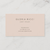 Minimal Peach Beige Visitekaartje (Achterkant)