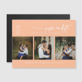 Minimal Peach Photo Sla de datum magnetische Kaart (Voorkant / Achterkant)