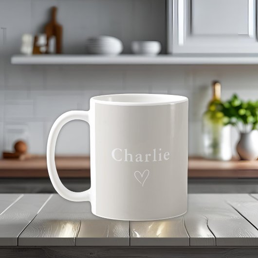 Minimal Personalized Name Mug Koffiemok