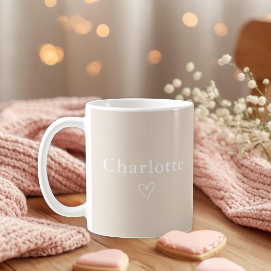 Minimal Personalized Name Mug Koffiemok