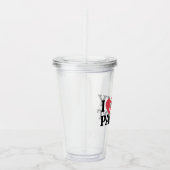 Minimal Personalized Parrot Lover Quote Typography Acryl Drinkbeker (Rechts)