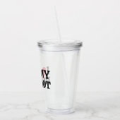 Minimal Personalized Parrot Lover Quote Typography Acryl Drinkbeker (Links)