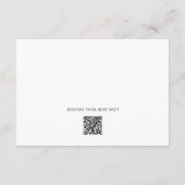 Minimal Pet Silhouette Dog Walking QR Code Bedankkaart (Achterkant)