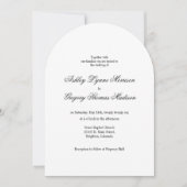 Minimal Photo Arch Shaped Wedding Invitation (Devant)
