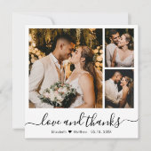 Minimal photo Collage Amour et Merci Mariage (Devant)