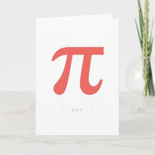 Minimal Pi Day Symbol Design – Modern Math Graphic Kaart (Voorkant)