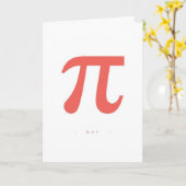 Minimal Pi Day Symbol Design – Modern Math Graphic Kaart (Gele Bloem)