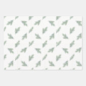 Minimal Pine Corporate Christmas Pattern Inpakpapier Vel (Voorkant 3)
