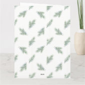 Minimal Pine Corporate Christmas Pattern Kaart (Achterkant)