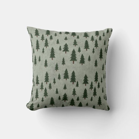 Minimal Pine Tree Pattern Throw Pillow Kussen (Voorkant)