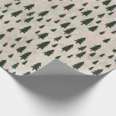 Minimal Pine Trees Pattern Wrapping Paper Cadeaupapier (Hoek)