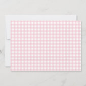Minimal Pink Gingham Controleer patroonfoto Aankondiging (Achterkant)