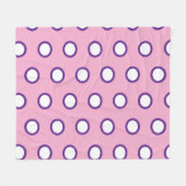 Minimal Polka Dot Fleece Blanket Deken (Voorkant (Horizontaal))