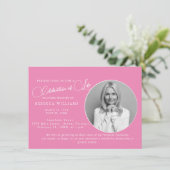 Minimal pour sa célébration de la vie Invitation (Debout devant)