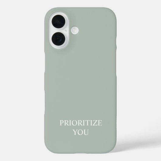Minimal Prioritize You Quote Ash Colour Case-Mate iPhone Case (Achterkant)
