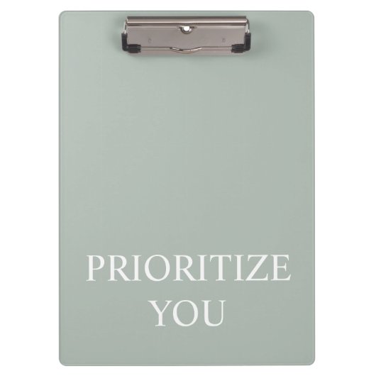 Minimal Prioritize You Quote Ash Colour Klembord (Voorkant)