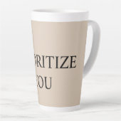 Minimal Prioritize You Quote Beige Latte Mok (Rechterhoek)