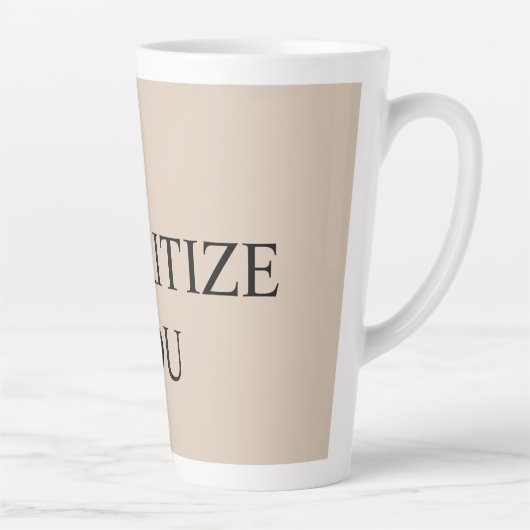 Minimal Prioritize You Quote Beige Latte Mok (Rechts)