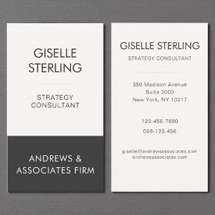 Minimal Professional Corporate Modern Elegant Visitekaartje