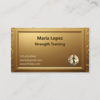Minimal Professional Shining Gold Strength Trainer Visitekaartje