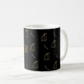 Minimal Pumpkin Line Art Mug (Devant droit)