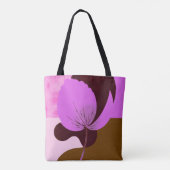 Minimal Purple Flower Tote Bag – Modern Floral Des (Dos)