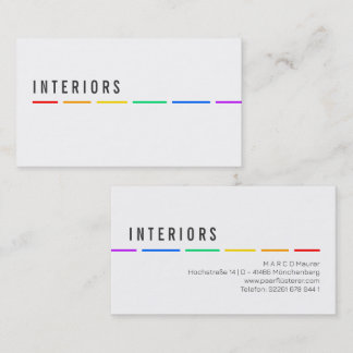 Minimal Rainbow Business Card with Pride Colors Visitekaartje