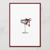 Minimal Red & Burgundy Bow Birthday Invitation (Dos)