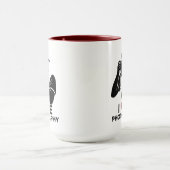 Minimal Red Heart Love Design Combo Coffee Mug (Centre)